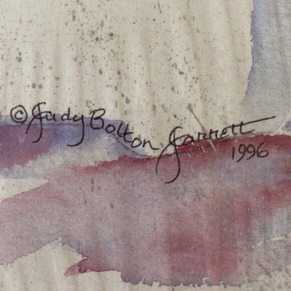 Vintage Winter Welcome by artist Judy Bolton Jarrett 1996, print 24/250, signed - Picture 4 of 16